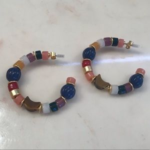 Madewell Beaded Hoop Earrings